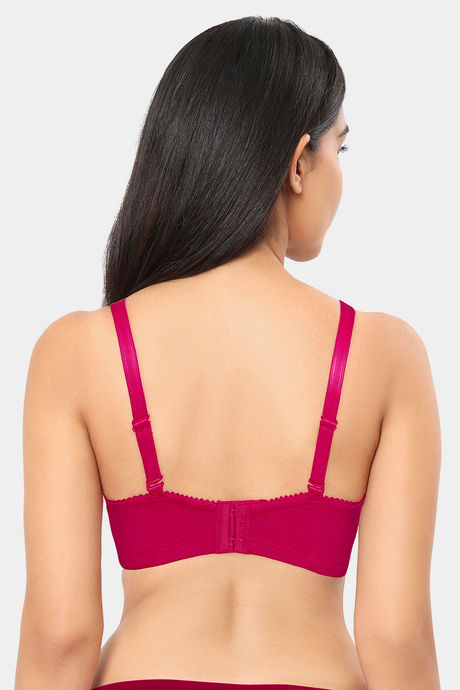 Amante Double Layered Non Wired Full Coverage Super Support Bra - Cherries Jubilee — image 3